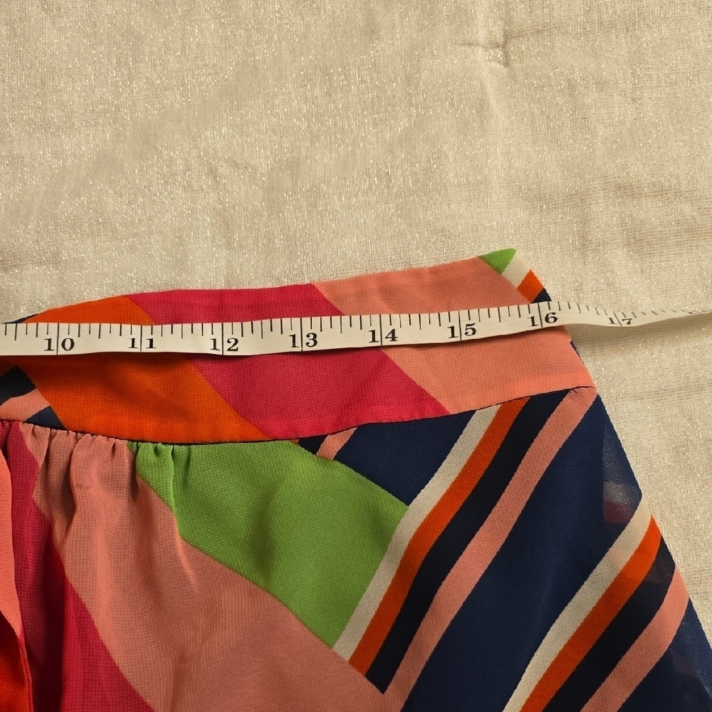 Trina Turk Multicolor Striped Midi Skirt Size M - Picture 11 of 13